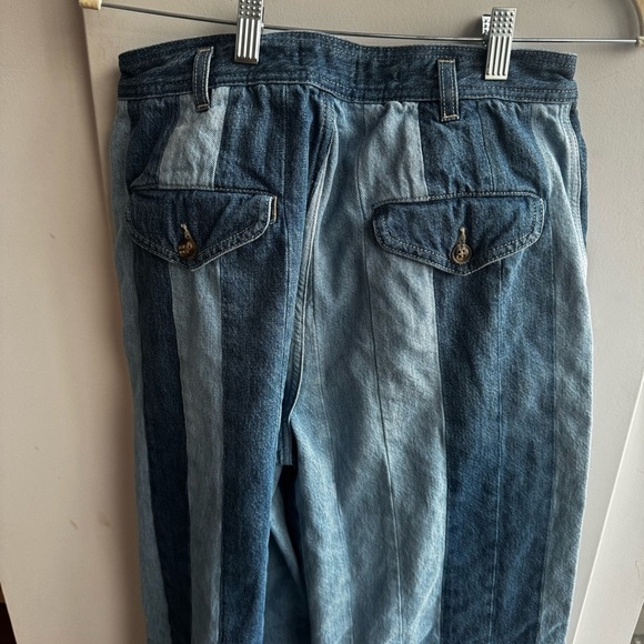 CLOSED two tone striped wide leg cropped jeans - Picture 9 of 10